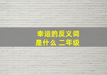 幸运的反义词是什么 二年级